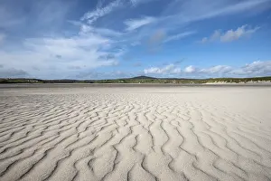 Scottish Coastal Area Prints: Wave pattern in the sand, Uig beach