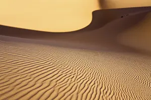 Libyan Desert Sand Dunes Prints: Wave patterns, structures on sand dunes of the Libyan Desert