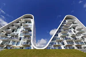 Modern Architecture In Denmark Prints: Wave-shaped residential complex Bolgen