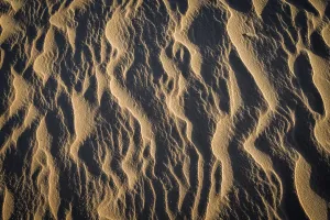 Nature Photography USA Prints: Wave structures in the bright sandy beach