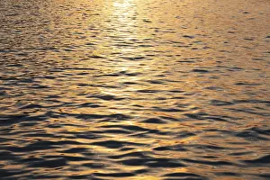 Europe Travel Images Prints: Waves and Light Reflections on the Water Surface
