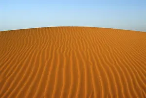 Orange Colored Sand Dunes Prints: Waves in the sand sanddune Mandara Libya