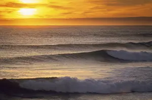 Prints of Waves at sunset, Atlantic Ocean, Agadir, Morocco, North Africa, Africa Agadir Prints: Atlantic Ocean Waves at Sunset Print, Agadir, Morocco