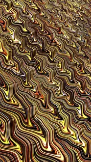 Web Design Background Image Prints: Wavy fractal background - computer-generated image