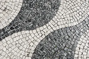 Wavy Pavement Pattern Prints: Wavy pattern in pavement, black and white
