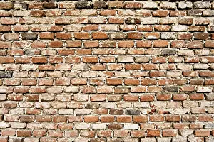 Brick Structure Patterns Prints: Weathered brick front