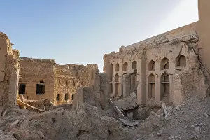 Oman Architecture Prints: Weathered and crumbling structures in Al Hamra