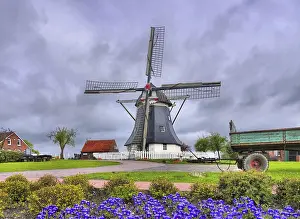 German Federal Republic Mills Prints: Werdum Windmuehle, windmill Werdum 02