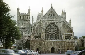 West facade Print of Exeter Cathedral
