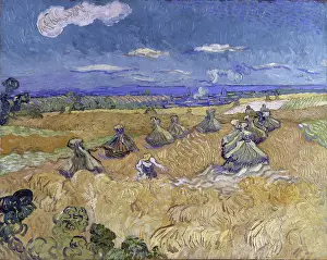 Vincent Van Gogh Artwork Prints: Wheat Fields with Reaper, Auvers