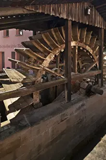 Bavarian Historic Landmarks Prints: Mill wheel of the grinding mill
