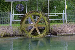 Hydroelectric Power In Europe Prints: Mill wheel on the Triftbach stream