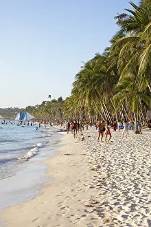 Atmospheric Beach Scene Prints: White Beach in the evening, Station 2