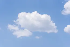 German Cloudy Skies Prints: White cloud, blue sky, Germany