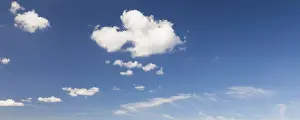 Cloudy Weather Prints: White clouds, blue sky