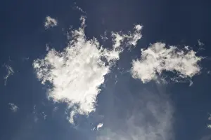 Daytime Outdoor Shots Germany Prints: White clouds against a blue sky