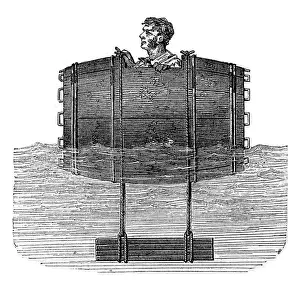 Historic Illustration Prints: White float barrel pinion captain