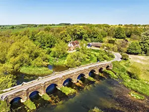 Drone Photography UK Landscape Prints: White Mill over River Stour from a drone