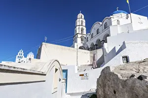 Greek Island Vacation Destination Prints: Whitewashed architecture in Pyrgos