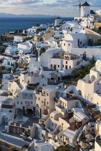 Whitewashed Architecture Prints: Whitewashed architecture at sunset