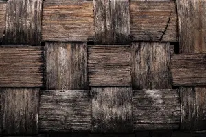 Handicraft Embellishment Prints: Wicker rough texture backgrounds concept horizontal view