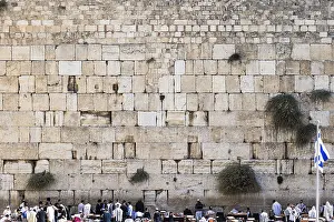Wailing Wall Israel Prints: Wide view of the Western Wall