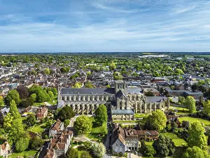 Historic British Cathedrals Prints: Winchester Cathedral from a drone