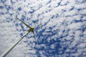 Wind Energy Plant Prints: Wind energy, wind power plant, clouds
