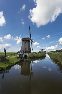 Prints of the wind mills of Schermerhorn (Netherlands) River Prints: The Windmills of Schermerhorn Print (Netherlands)
