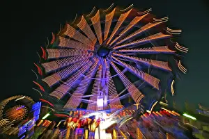 Oktoberfest Munich Prints: 'Wind Wheel' Carousel