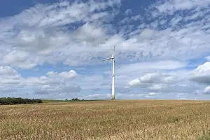 Windmill Germany Prints: Windmill and cloudy sky, Karsberg