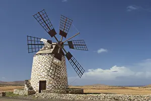 Canary Islands Windmill Prints: Windmill, diagonal view from the front