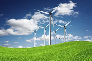Industrial Ecology Prints: Windmill, eco power