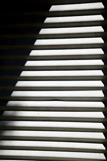 Deserted Window Scene Prints: A window in the sun as a striped texture