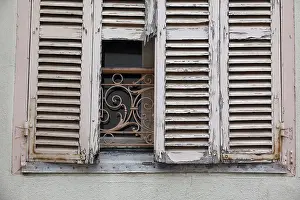Deserted Urban Environment Photo Prints: Window in Troyes