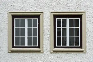 Empty Historic City Centre Germany Prints: Two windows. Background, Joachimsthal, Germany
