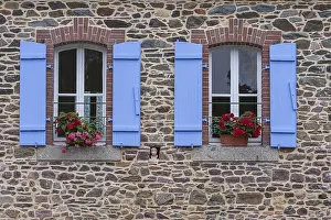 Europe Architecture Photography Prints: Two windows in a granite house