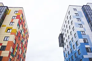Modern House Architecture Prints: Windows of a high multi-storey building