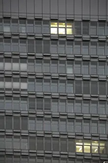 Commercial Building Facade Prints: Windows of an office building