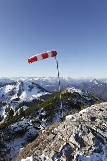 Mangfall Mountains Germany Prints: Windsock on the summit of Mt Wallberg