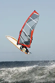 Water Sports Prints: Windsurfing - jumping