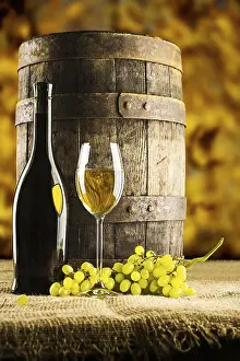 Ornate Decorative Item Photography Prints: A wine composition