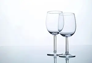 Bright Studio Shot Prints: Two wine glasses