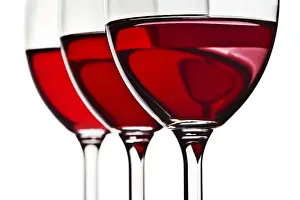 Empty Wine Glasses Prints: Three wineglases