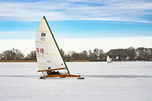 Northern Germany Winter Scene Prints: Winter at Dummer See with