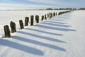 Northern Germany Winter Scene Prints: Winter at Dummer, on ice, Eickhopen