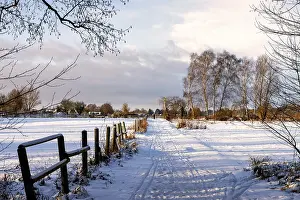 Berlin Winter Landscape Prints: Winter landscape, fields and fields in Berlin Lubars