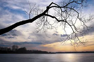 Atmospheric Evening Light Shots Prints: Winter sunset