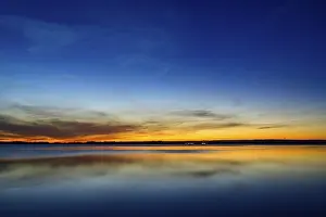 Snow Covered Countryside Scene Prints: Winter sunset at the Dummer