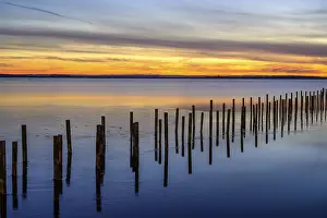 Deserted Winter Landscape Photography Prints: Winter sunset at the Dummer